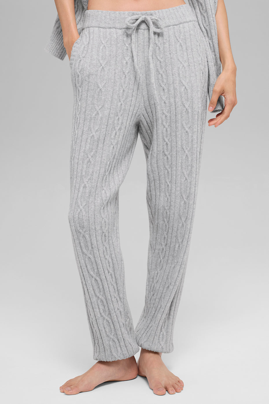 Cable Knit Winter Bliss Pant - Athletic Heather Grey image 3