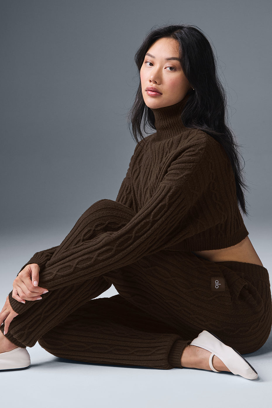 Cable Knit Winter Bliss Pant - Espresso image 5