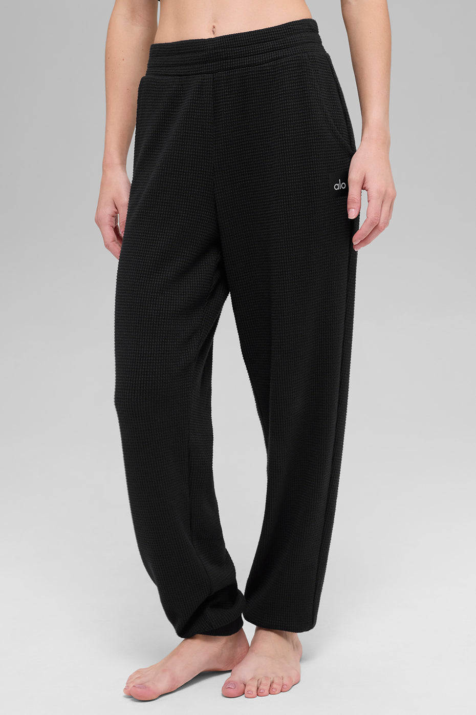 Waffle Weekend Escape Jogger - Black image 1