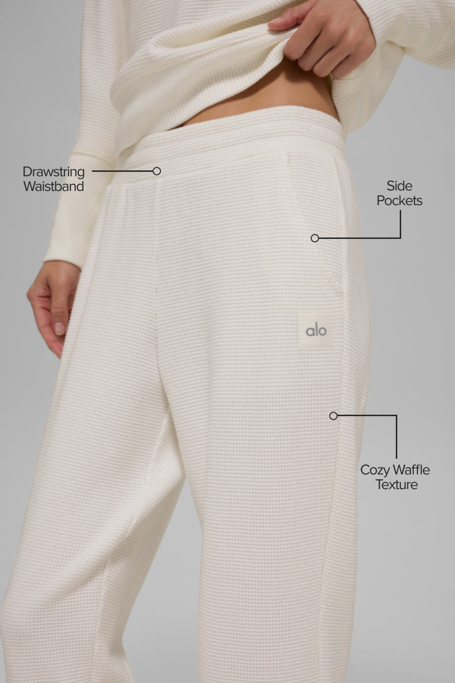 Waffle Weekend Escape Jogger - Ivory image 2