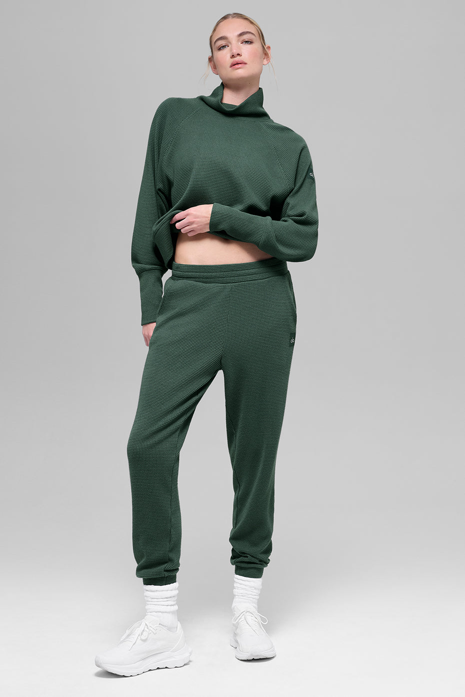 Waffle Weekend Escape Jogger - Clover Green image 5