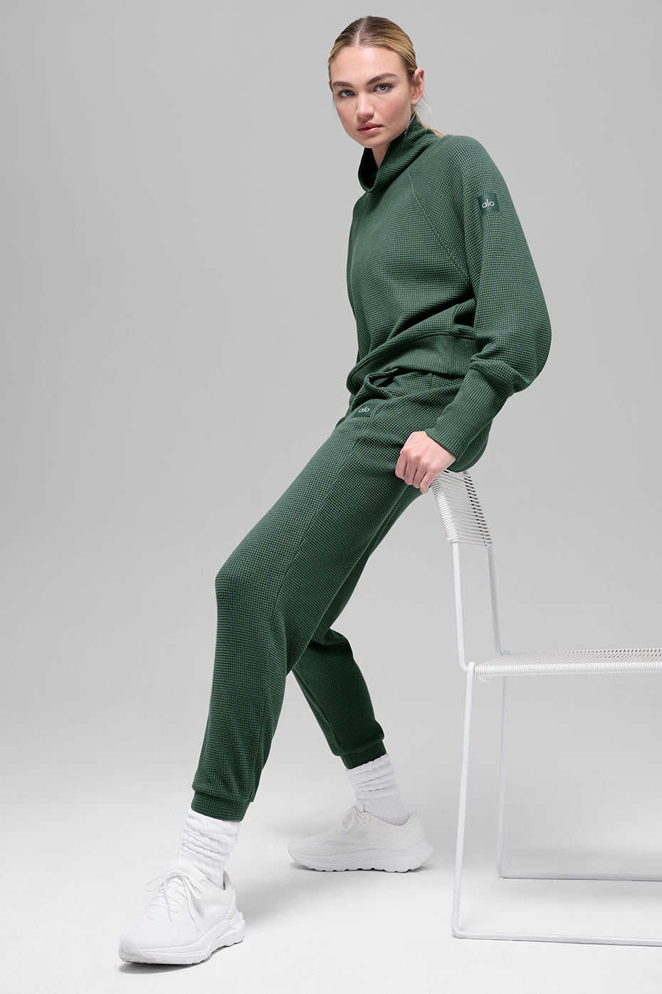 Waffle Weekend Escape Jogger - Clover Green image 4