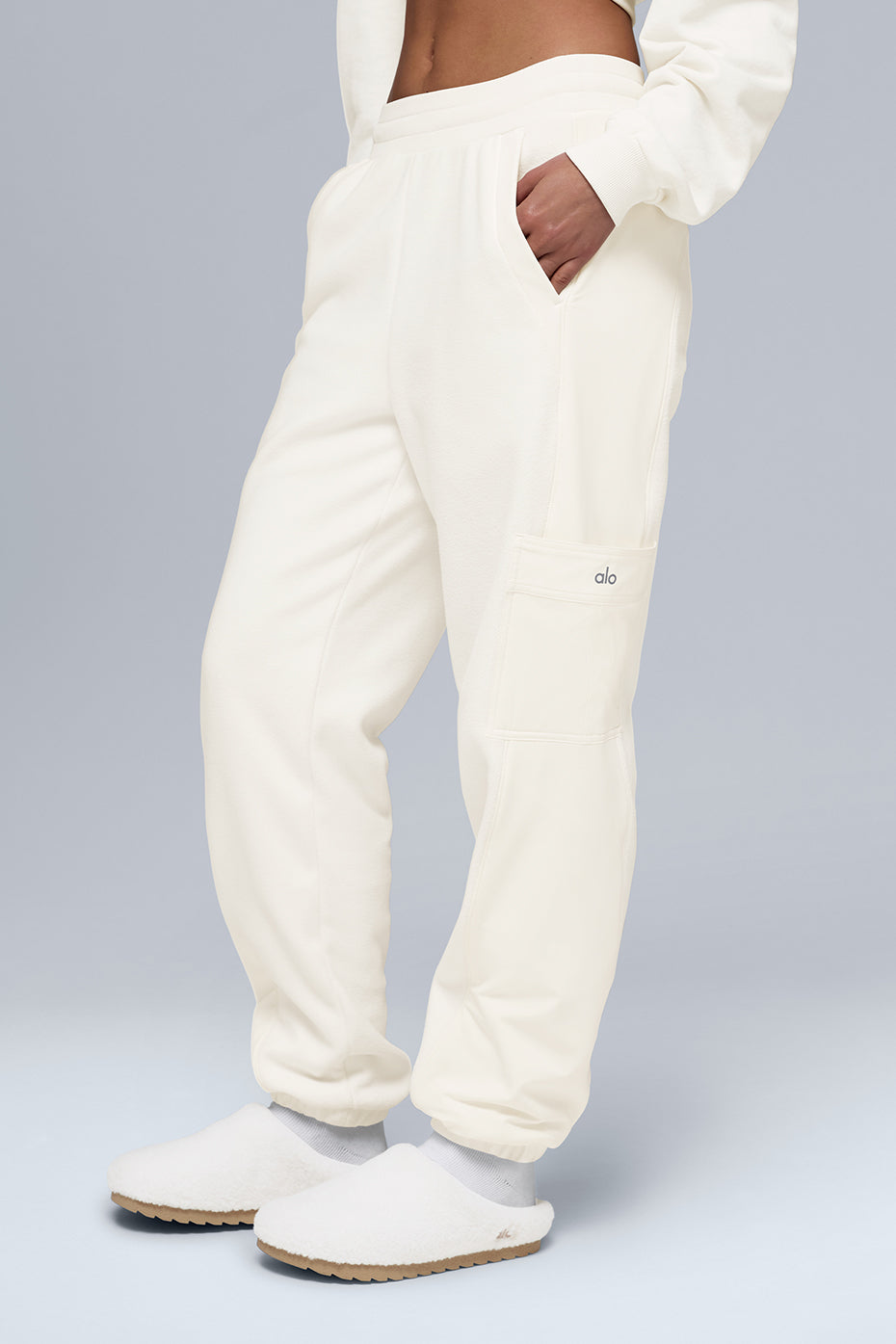 Polar Fleece Wintry Mix Pant - Ivory image 3
