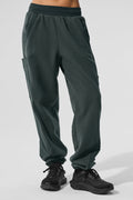 Polar Fleece Wintry Mix Pant - Charcoal Green image 1