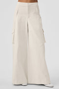 Show Off Cargo Wide Leg Trouser (Long) - Ivory image 1