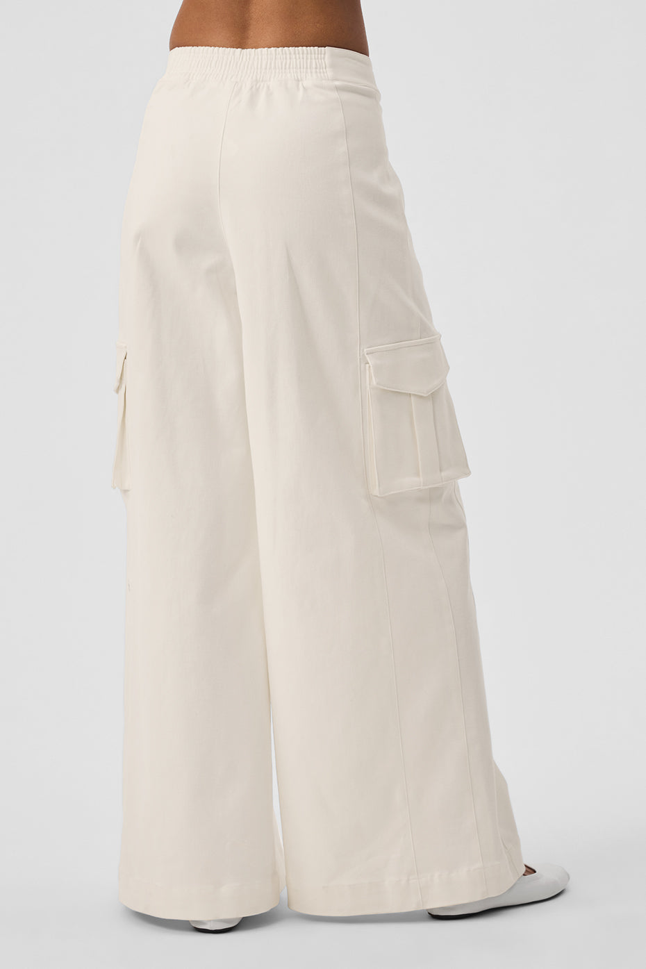 Show Off Cargo Wide Leg Trouser (Long) - Ivory image 3