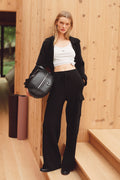 Scholar Knit High-Waist Cargo Pant - Black image 1