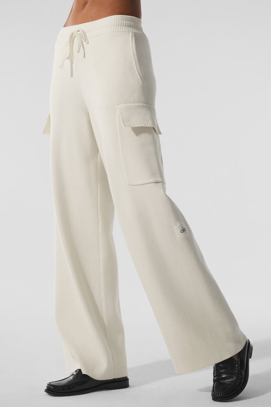 Scholar Knit High-Waist Cargo Pant - Ivory image 4