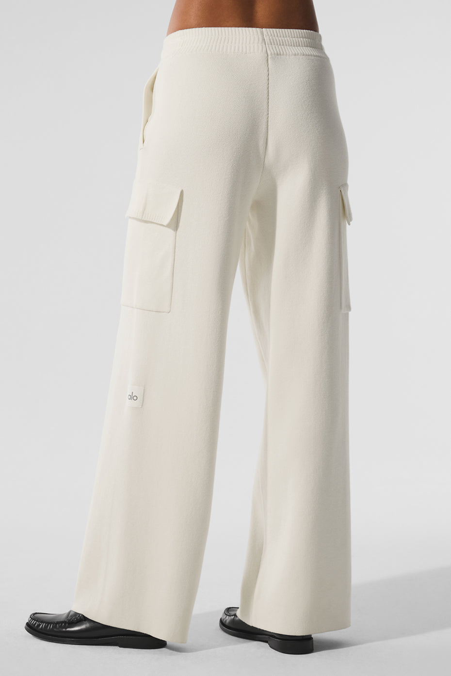 Scholar Knit High-Waist Cargo Pant - Ivory image 3