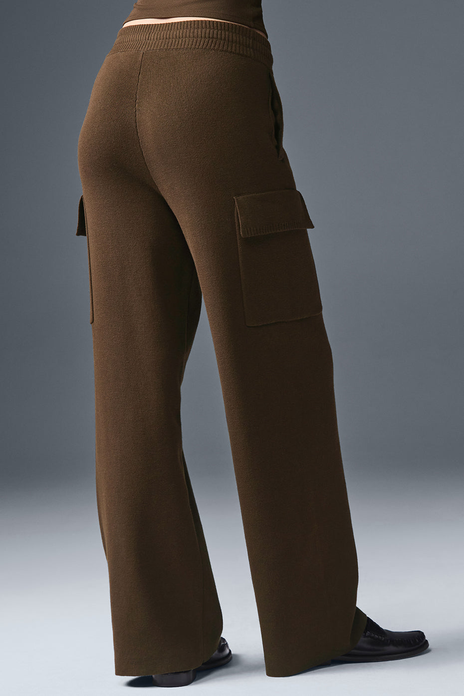 Scholar Knit High-Waist Cargo Pant - Espresso image 3