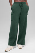 Scholar Knit High-Waist Cargo Pant - Clover Green image 1