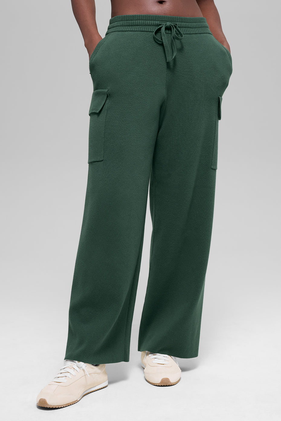 Scholar Knit High-Waist Cargo Pant - Clover Green image 1