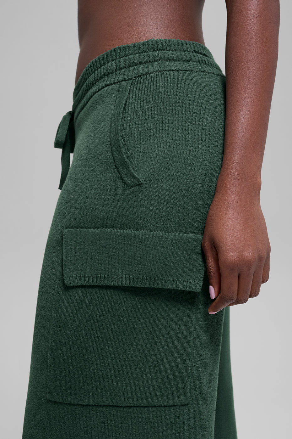 Scholar Knit High-Waist Cargo Pant - Clover Green image 4
