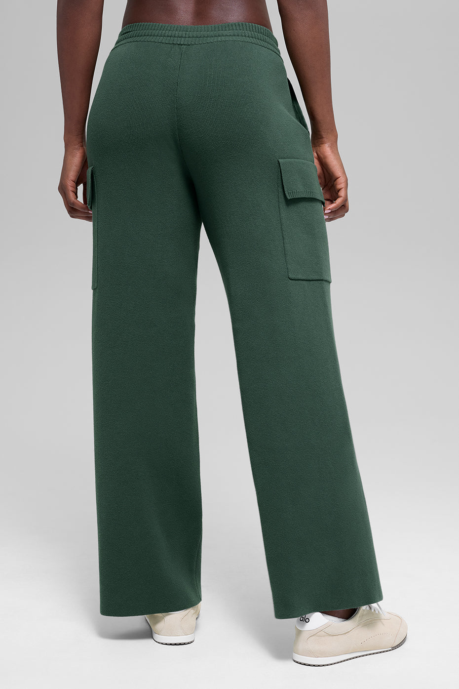 Scholar Knit High-Waist Cargo Pant - Clover Green image 2