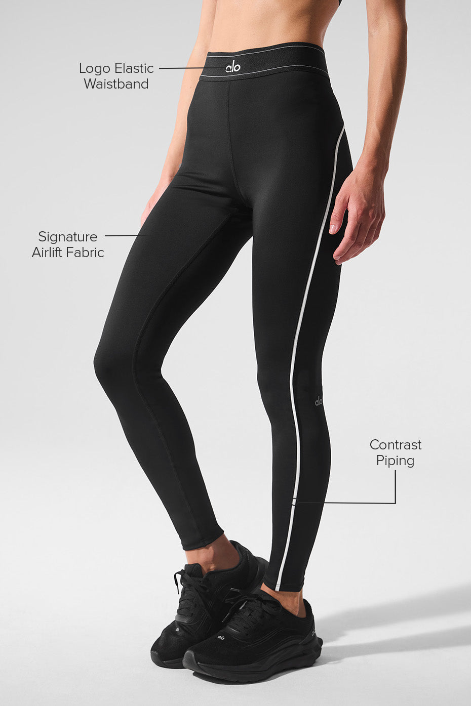 Airlift High-Waist Suit Up Legging - Black/White image 2