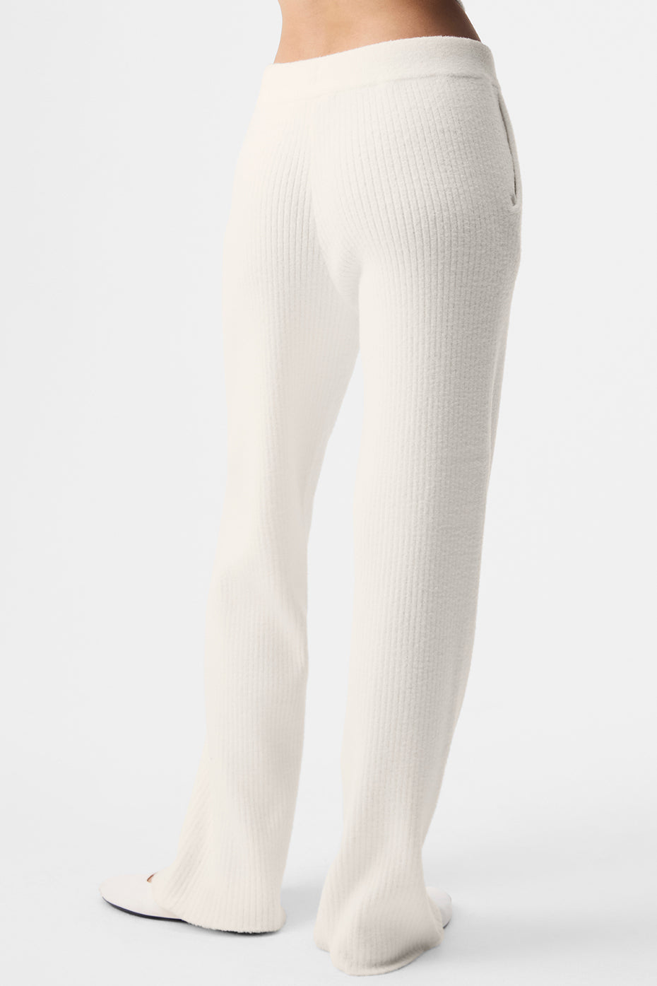 Snuggle Up Sweater High-Waist Wide Leg Pant - Ivory image 3