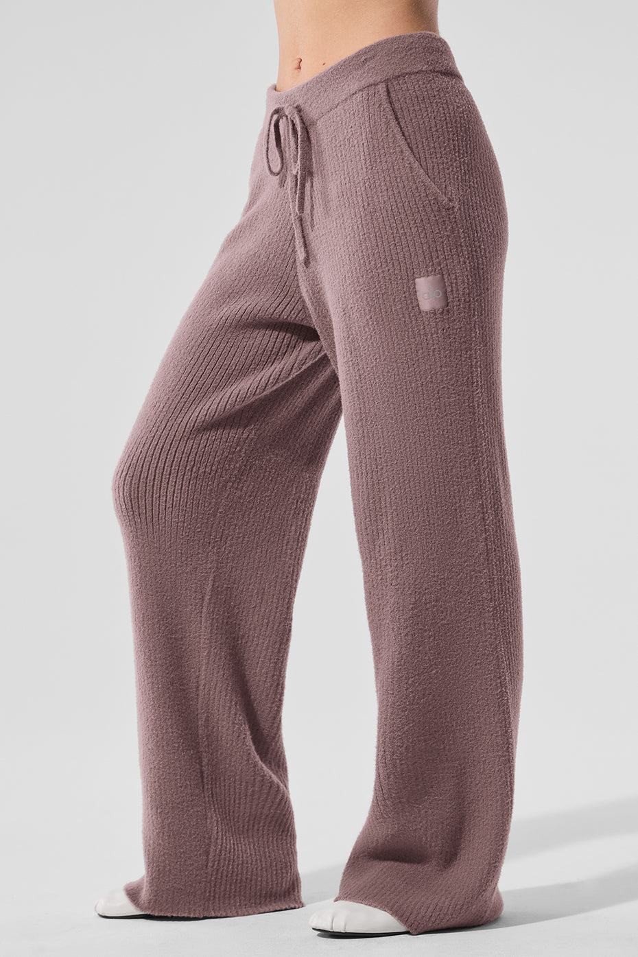Snuggle Up Sweater High-Waist Wide Leg Pant - Mushroom image 3