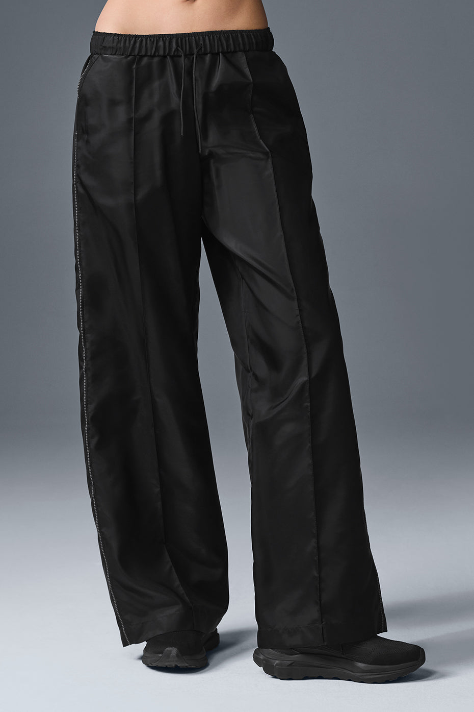 Afterglow Wide Leg Track Pant - Black image 1