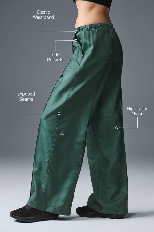 Afterglow Wide Leg Track Pant - Winter Ivy image 2