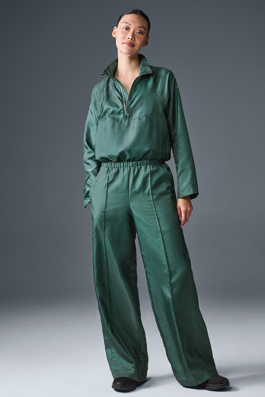 Afterglow Wide Leg Track Pant - Winter Ivy image 4