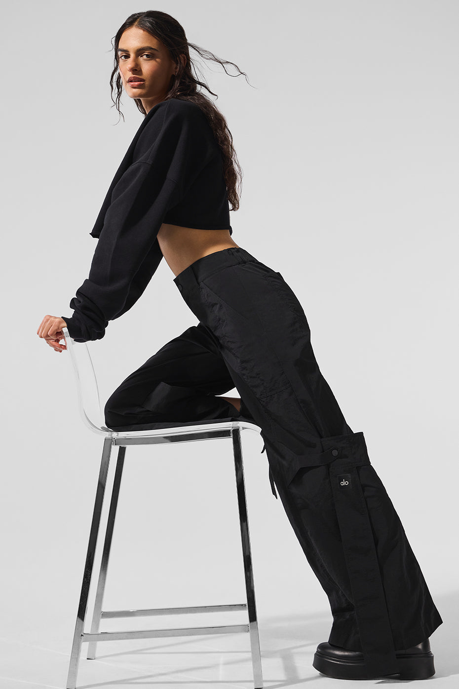 High-Waist Voyager Trouser - Black image 5