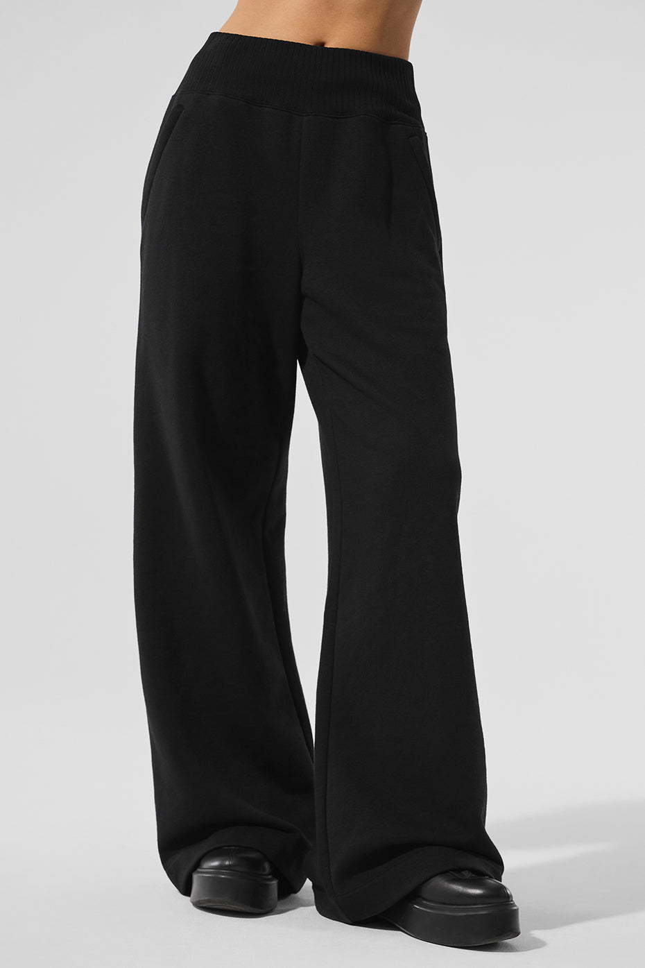 Serenity Wide Leg Sweatpant - Black image 1