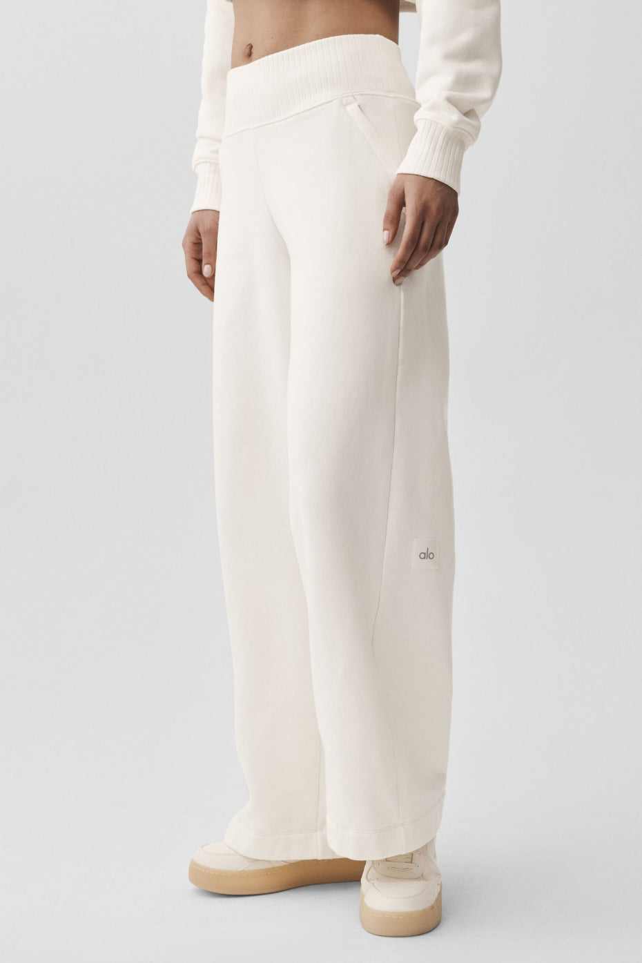 Serenity Wide Leg Sweatpant - Ivory image 3