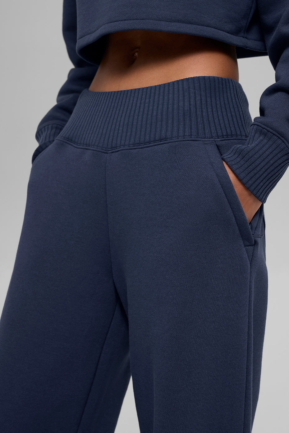 Serenity Wide Leg Sweatpant - Navy image 3