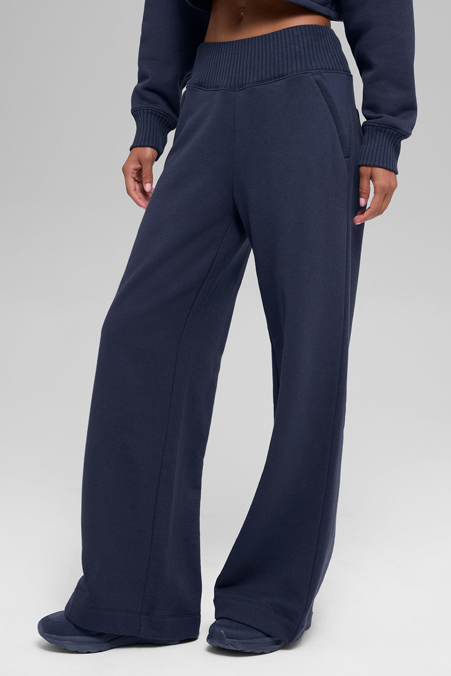 Serenity Wide Leg Sweatpant - Navy image 1
