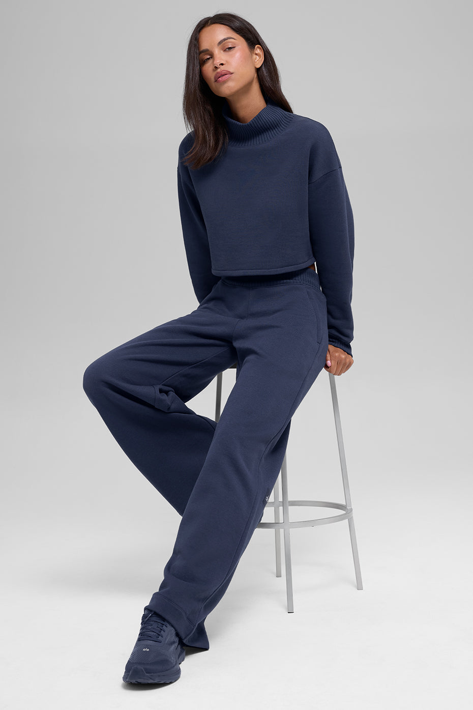 Serenity Wide Leg Sweatpant - Navy image 5