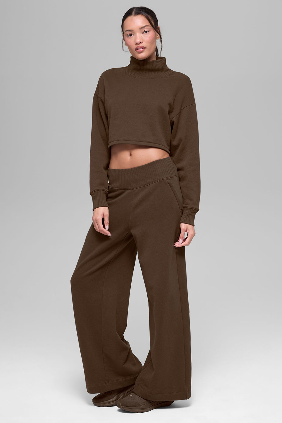 Serenity Wide Leg Sweatpant - Espresso image 5