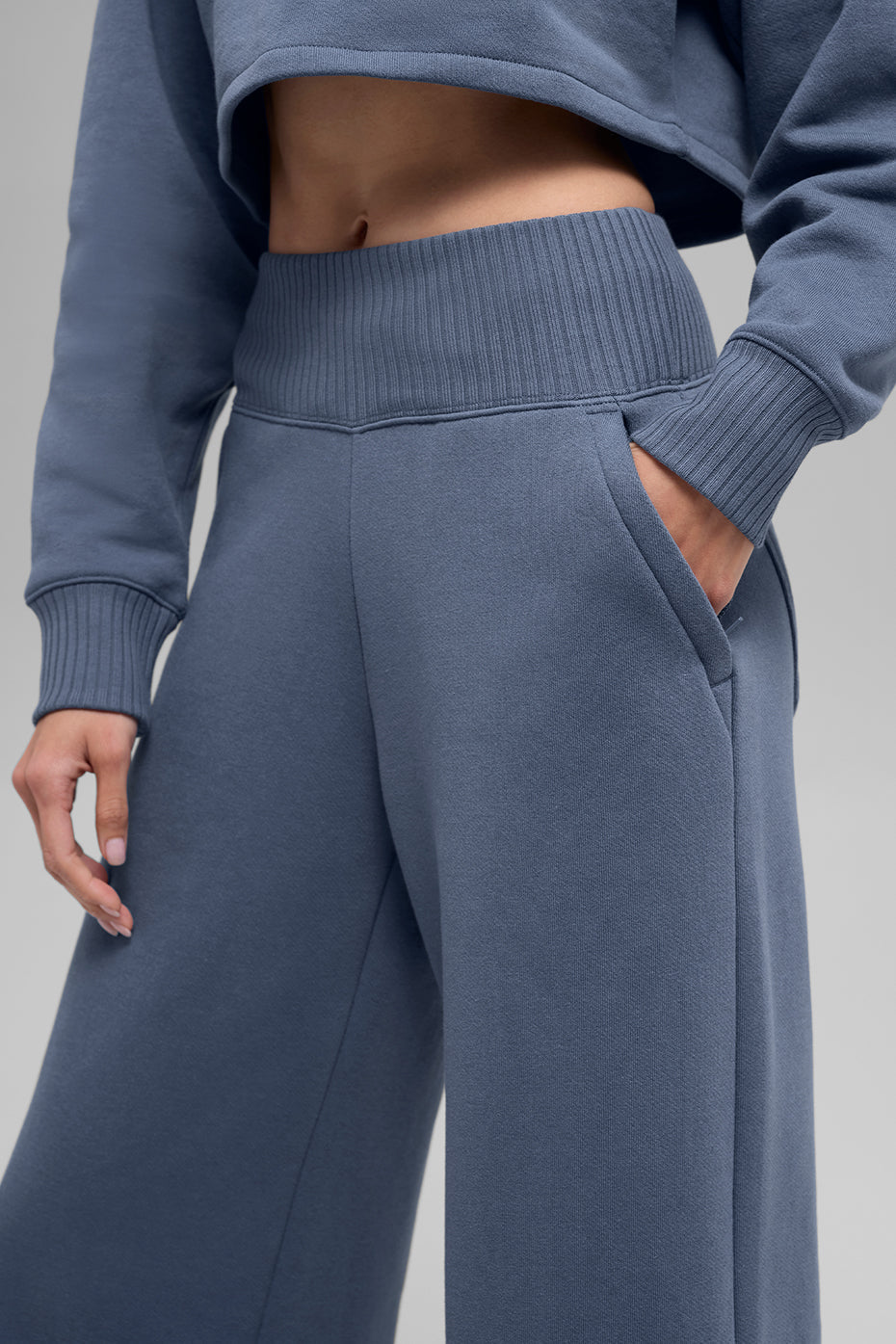 Serenity Wide Leg Sweatpant - Bluestone image 3