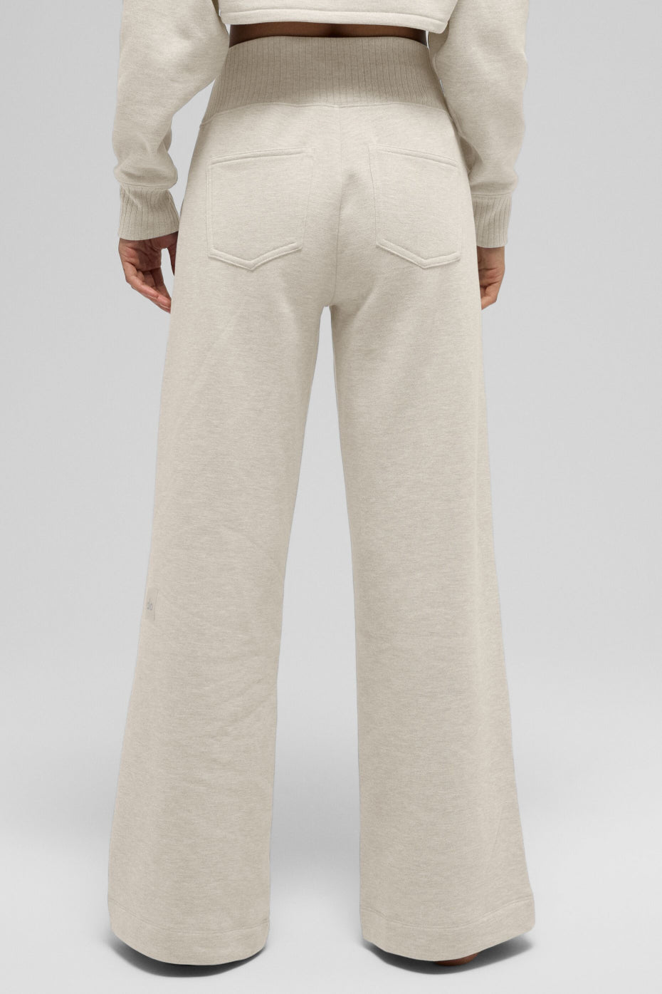 Serenity Wide Leg Sweatpant - Oatmeal Heather image 4