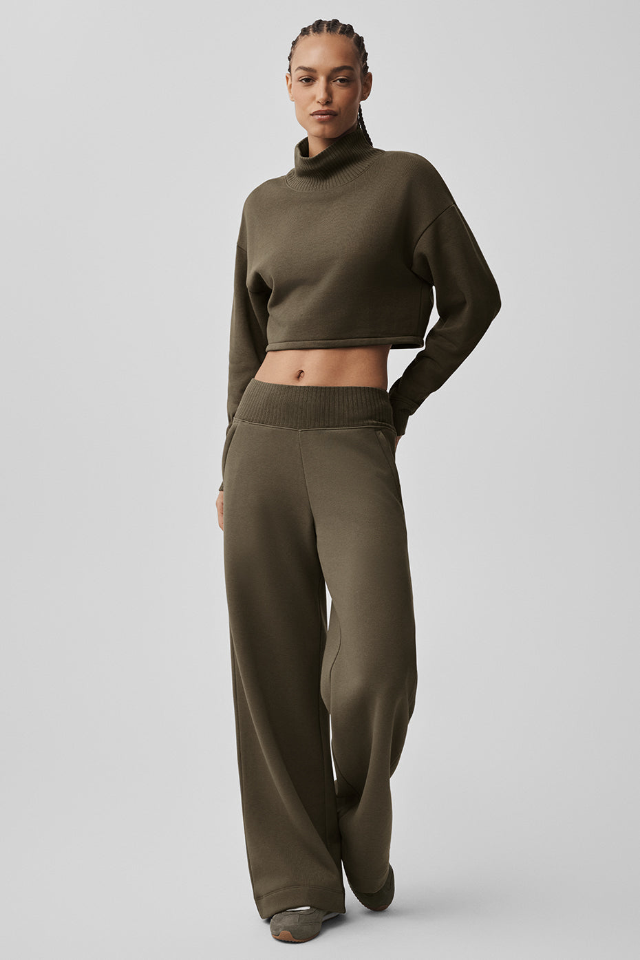 Serenity Wide Leg Sweatpant - Olive Tree image 5