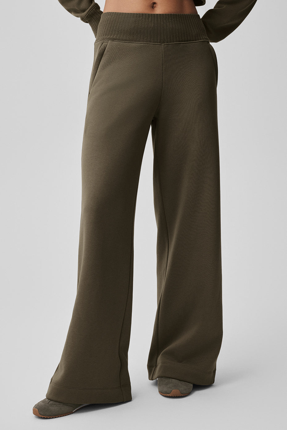 Serenity Wide Leg Sweatpant - Olive Tree image 3