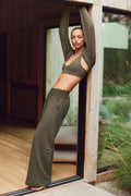 Serenity Wide Leg Sweatpant - Olive Tree image 1