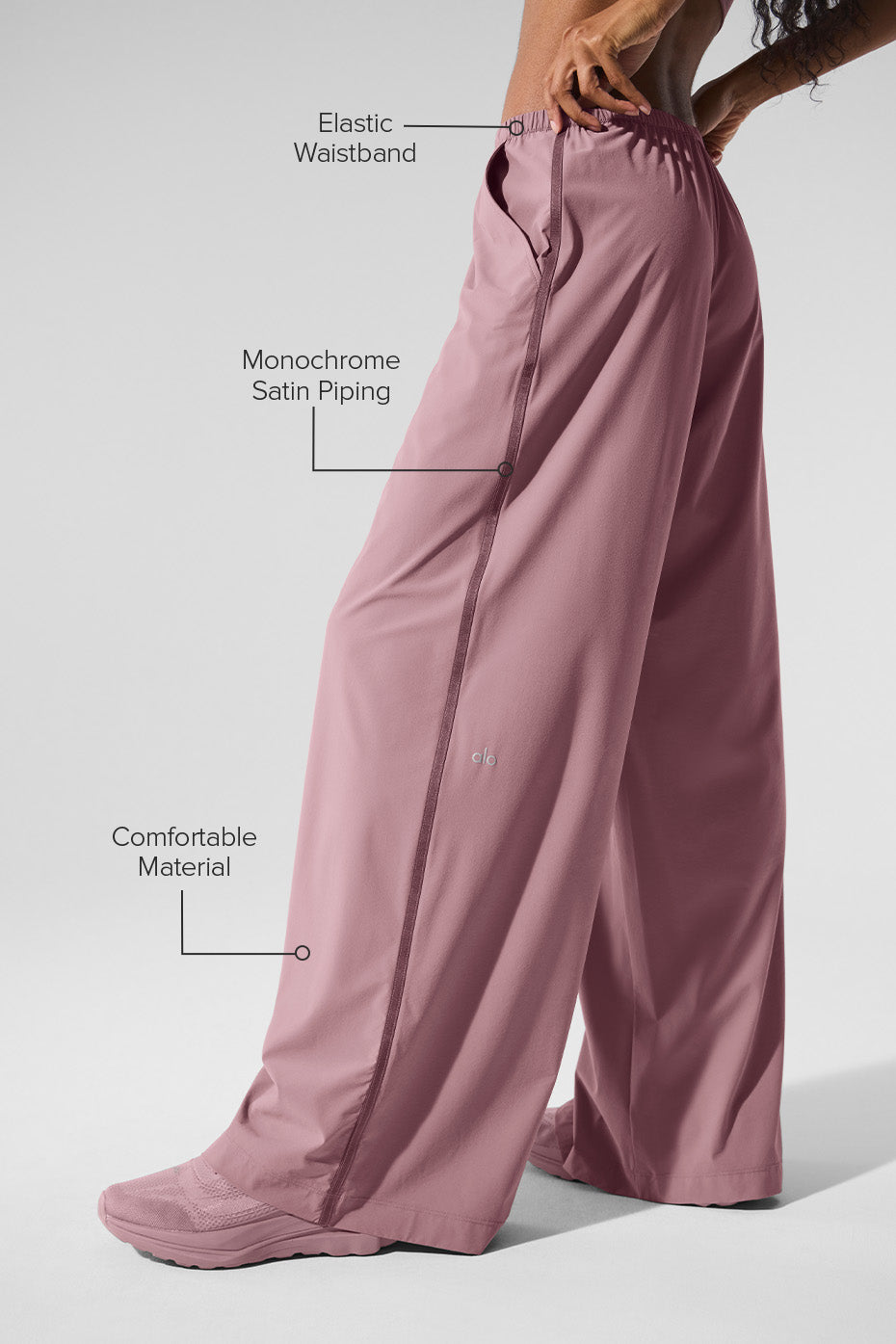 Breezy Wide Leg Pant (Long) - Smoky Quartz image 2