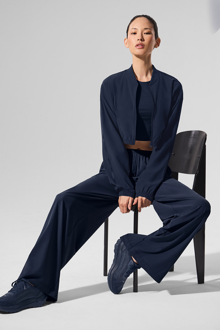Breezy Wide Leg Pant (Long) - Navy image 5