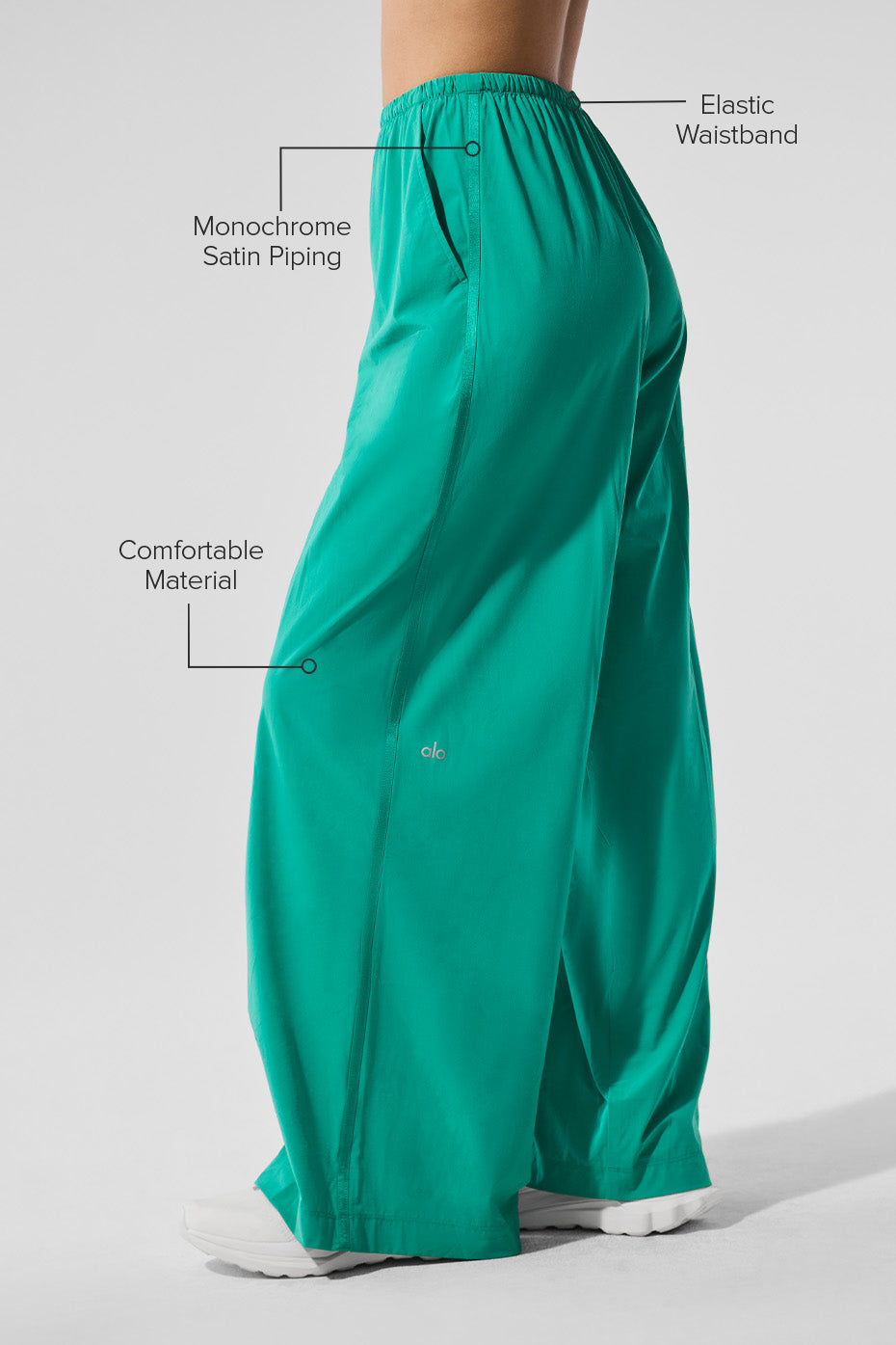 Breezy Wide Leg Pant (Long) - Spruce Green image 2