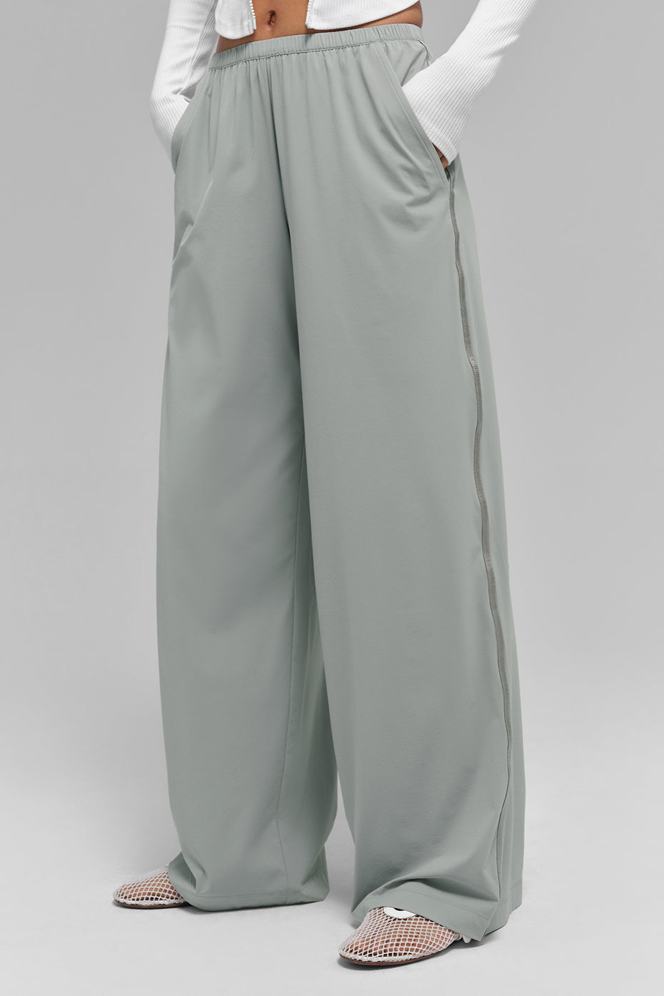 Breezy Wide Leg Pant (Long) - Lunar Grey image 3
