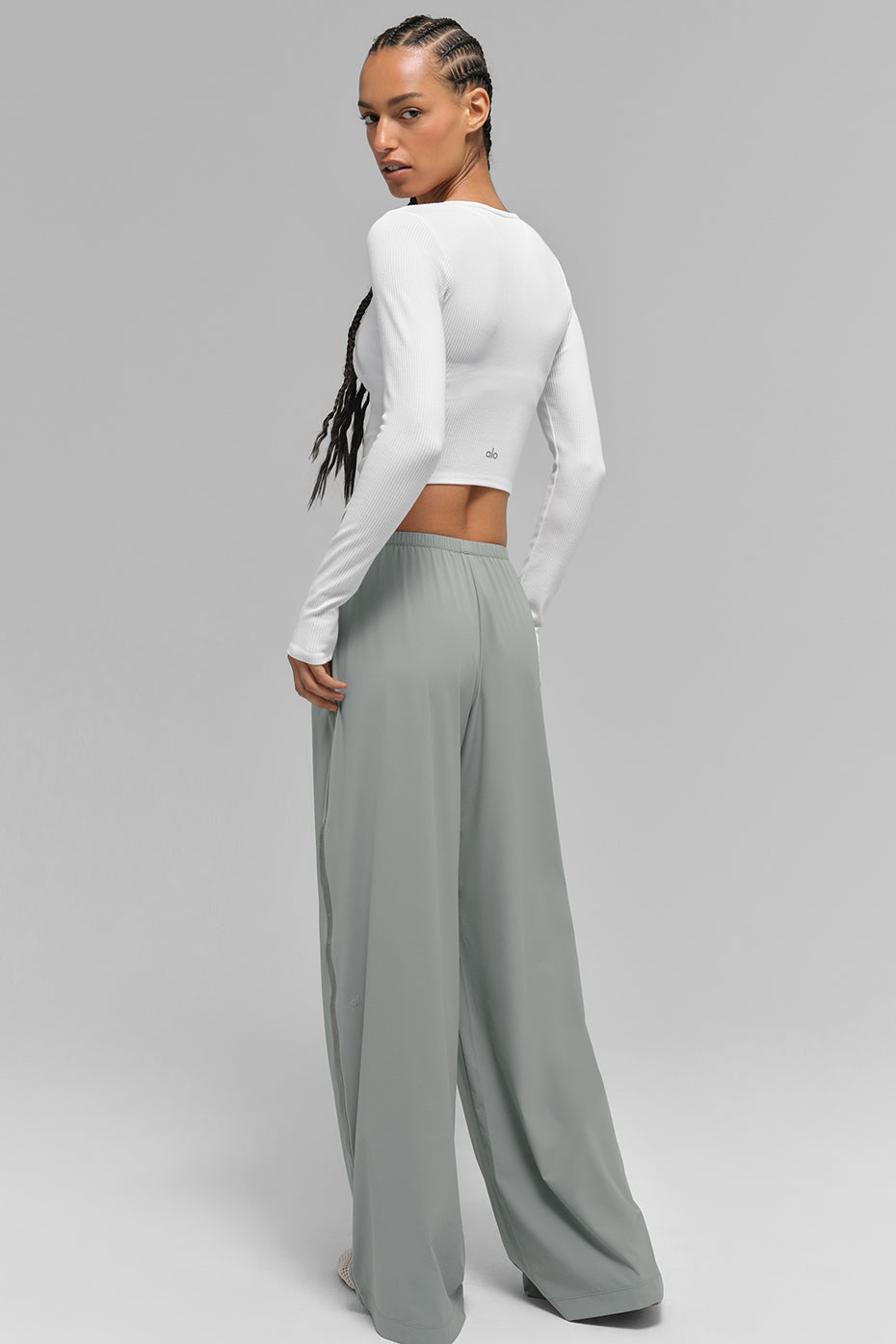 Breezy Wide Leg Pant (Long) - Lunar Grey image 4