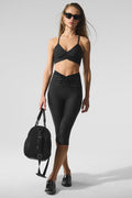 Airlift Mesh High-Waist Divine Capri - Black image 1