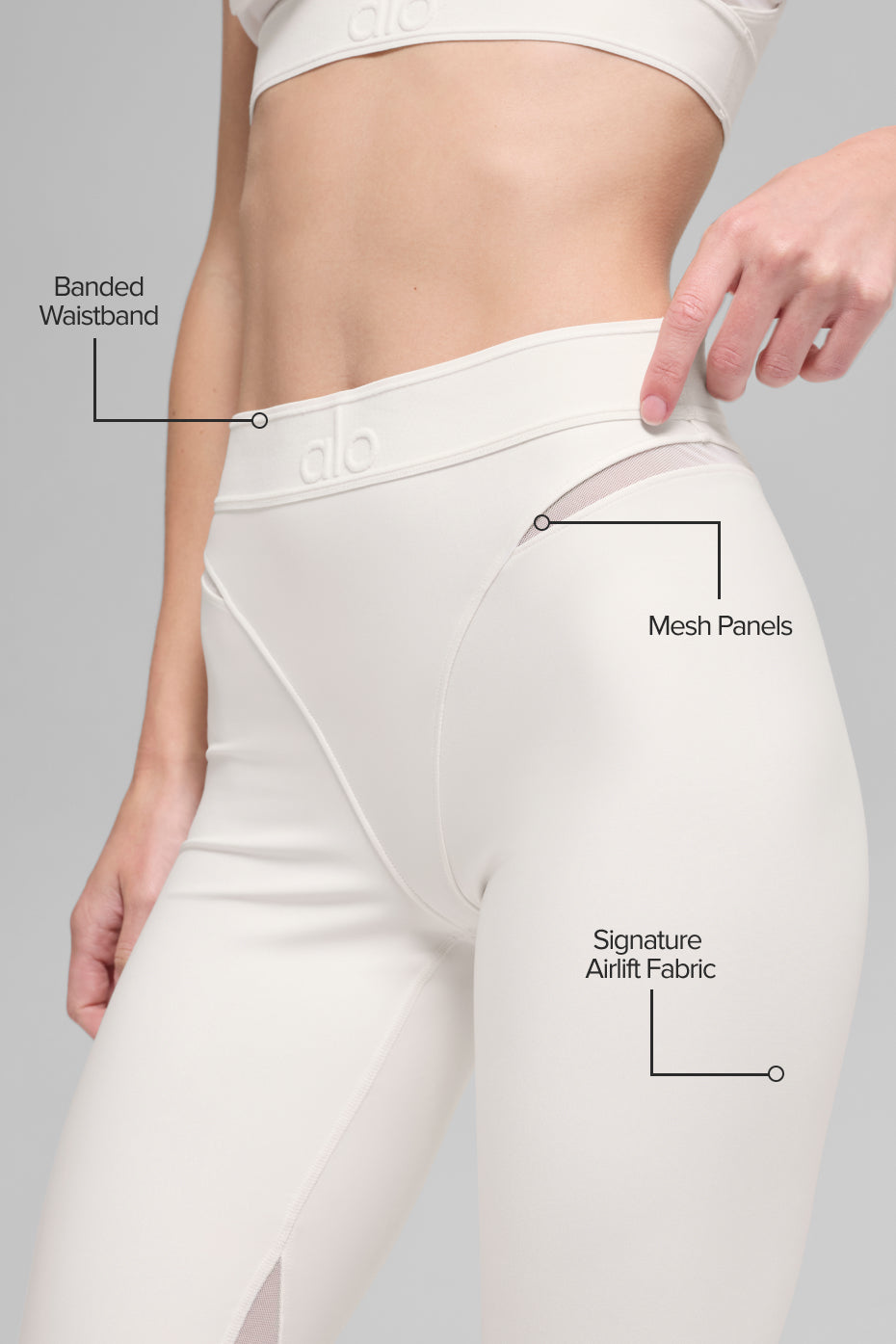 Airlift High-Waist 7/8 Rebel Legging - Ivory image 2