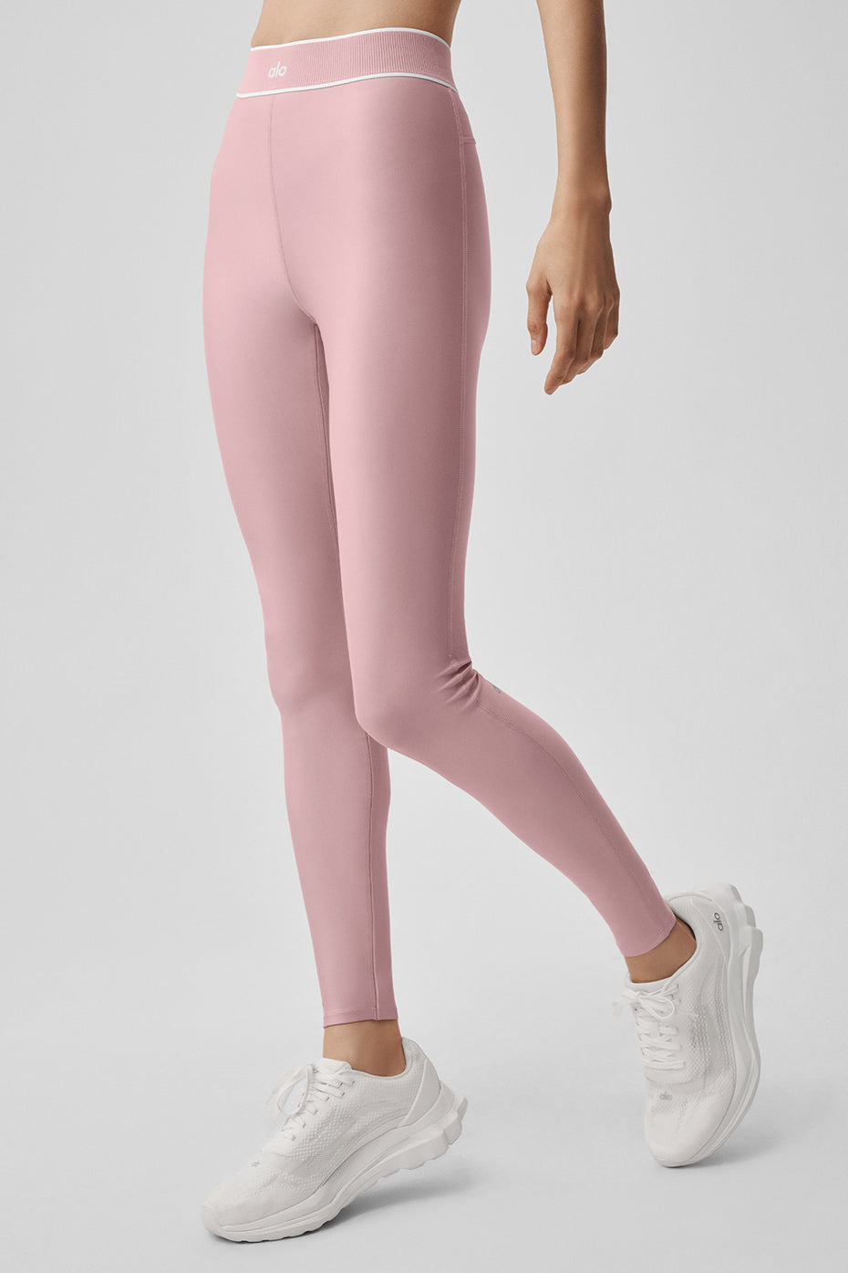 Airlift High-Waist Alignment Legging - Vintage Pink/White image 4