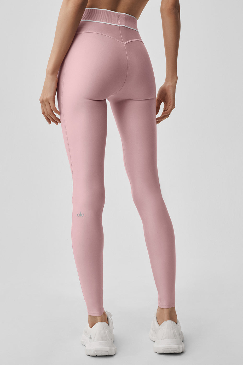 Airlift High-Waist Alignment Legging - Vintage Pink/White image 2