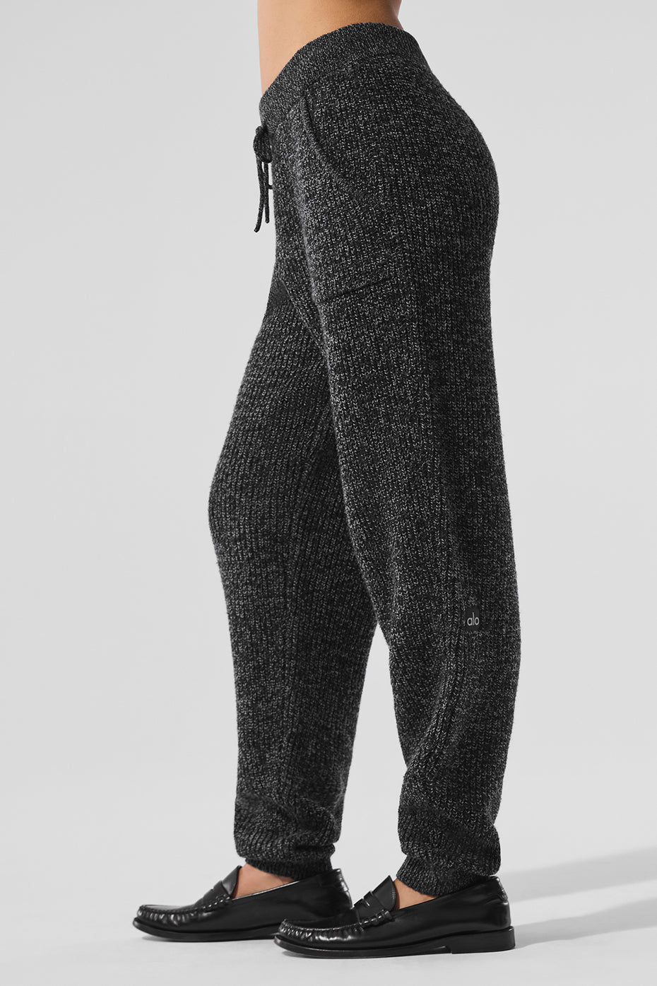 Marl Sweater Pant - Black Marl image 3