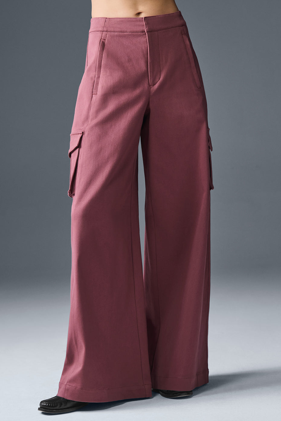 Show Off Cargo Wide Leg Trouser (Regular) - Burgundy Truffle image 1