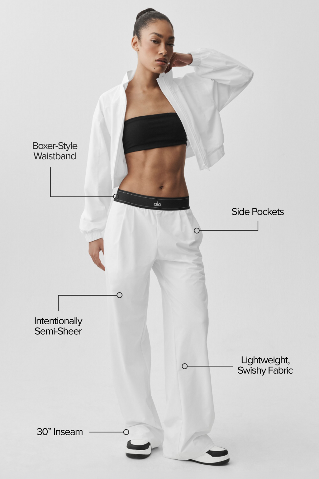 Suit Up Trouser (Long) - White/Black image 2