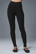 Pointelle Sweater High-Waist Be Mine Legging - Black image 1