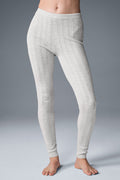 Pointelle Sweater High-Waist Be Mine Legging - Light Grey Heather image 1